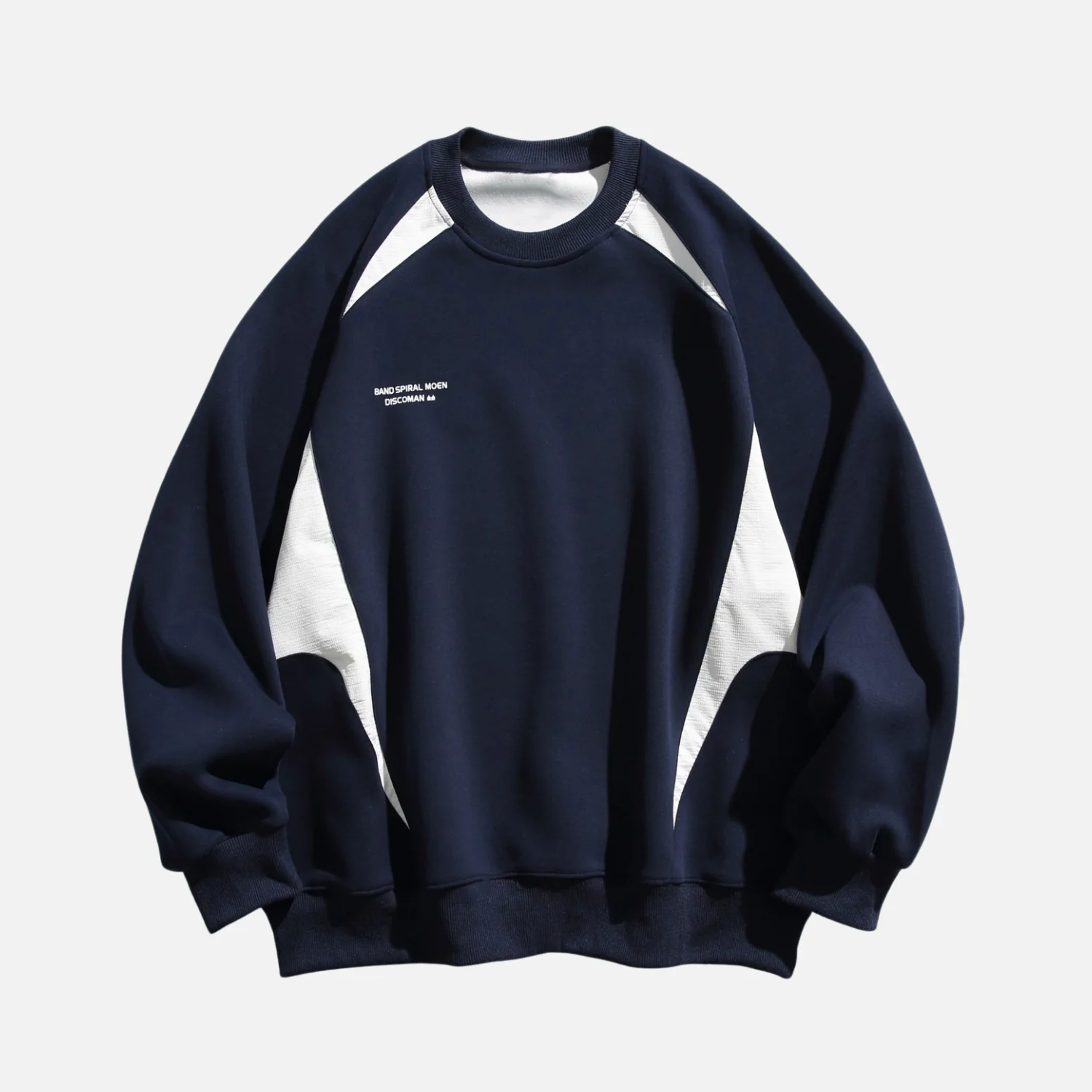 Colorblock Patchwork Crewneck Sweatshirt - Beauption