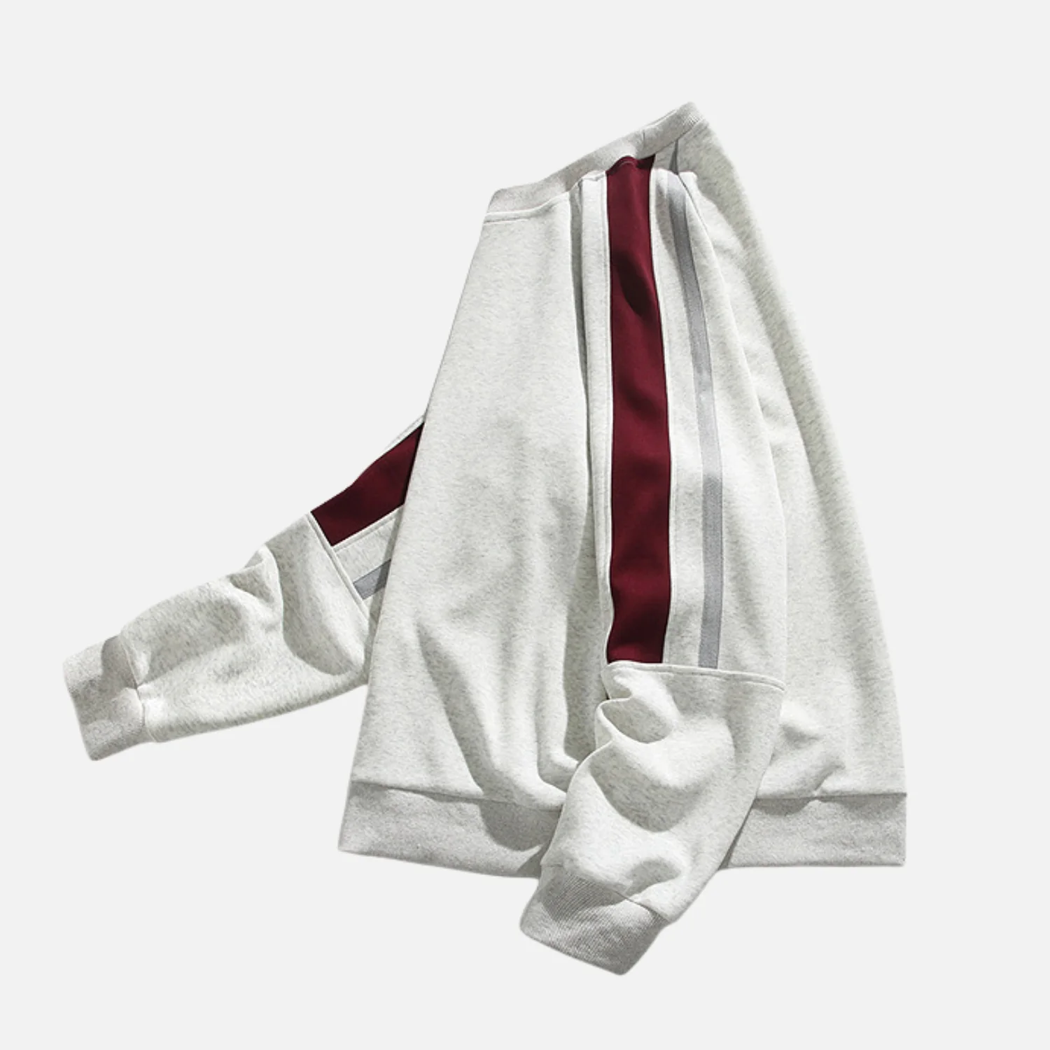 Contrast Panel Colorblock Crewneck Sweatshirt - Beauption