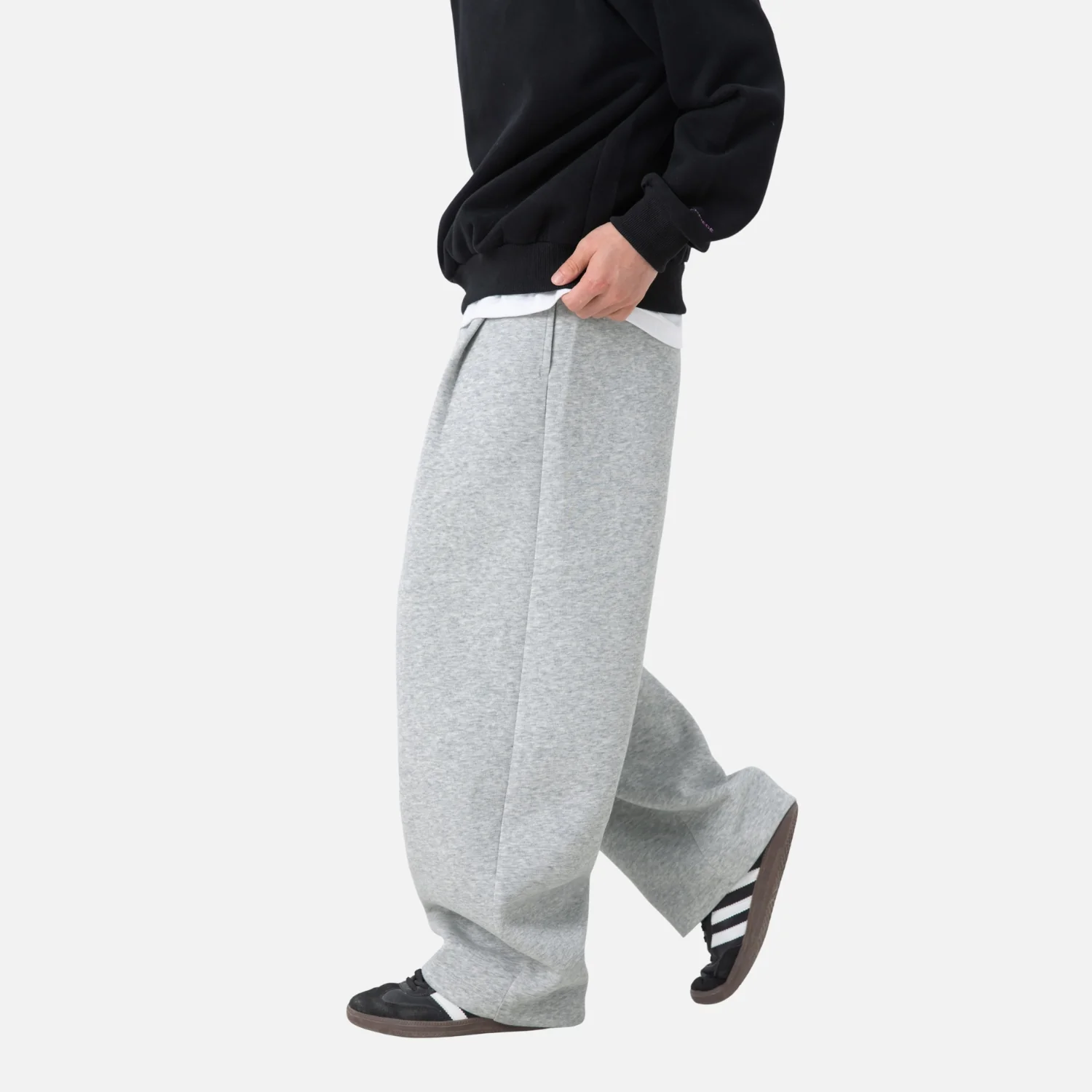 Pleated Straight Sweatpants - Beauption