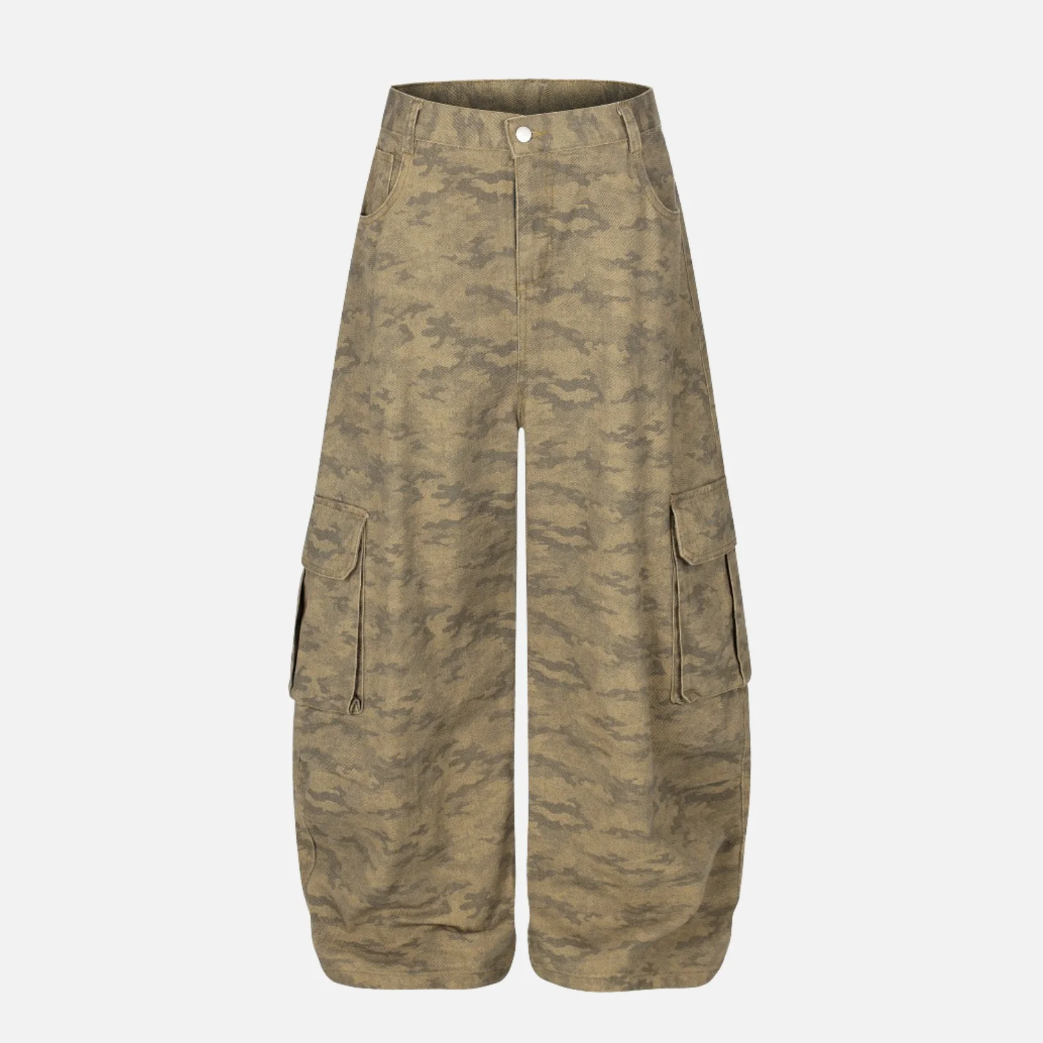 Punk Camo Cargo Slant Pants - Beauption