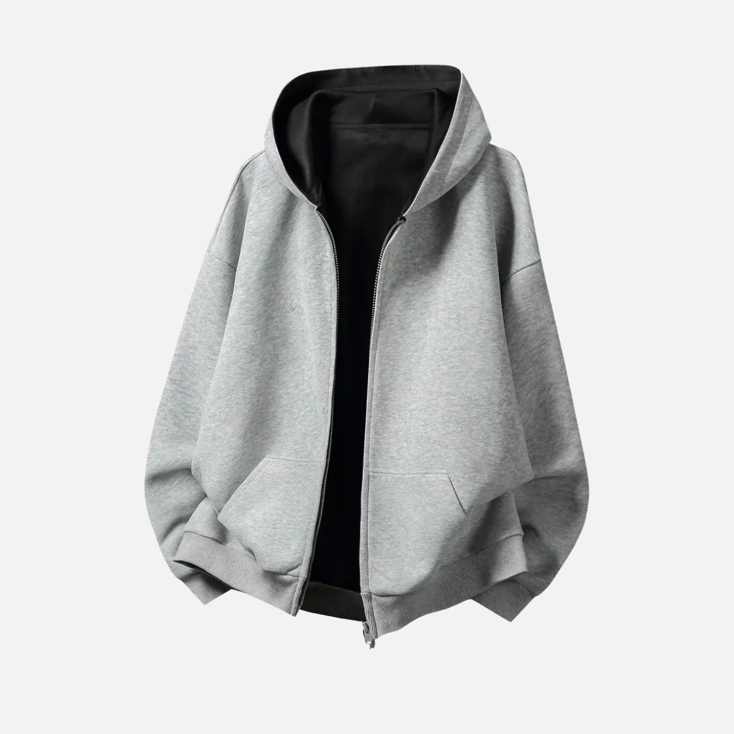 Heavyweight Colorblock Zip-Up Hoodie - Beauption