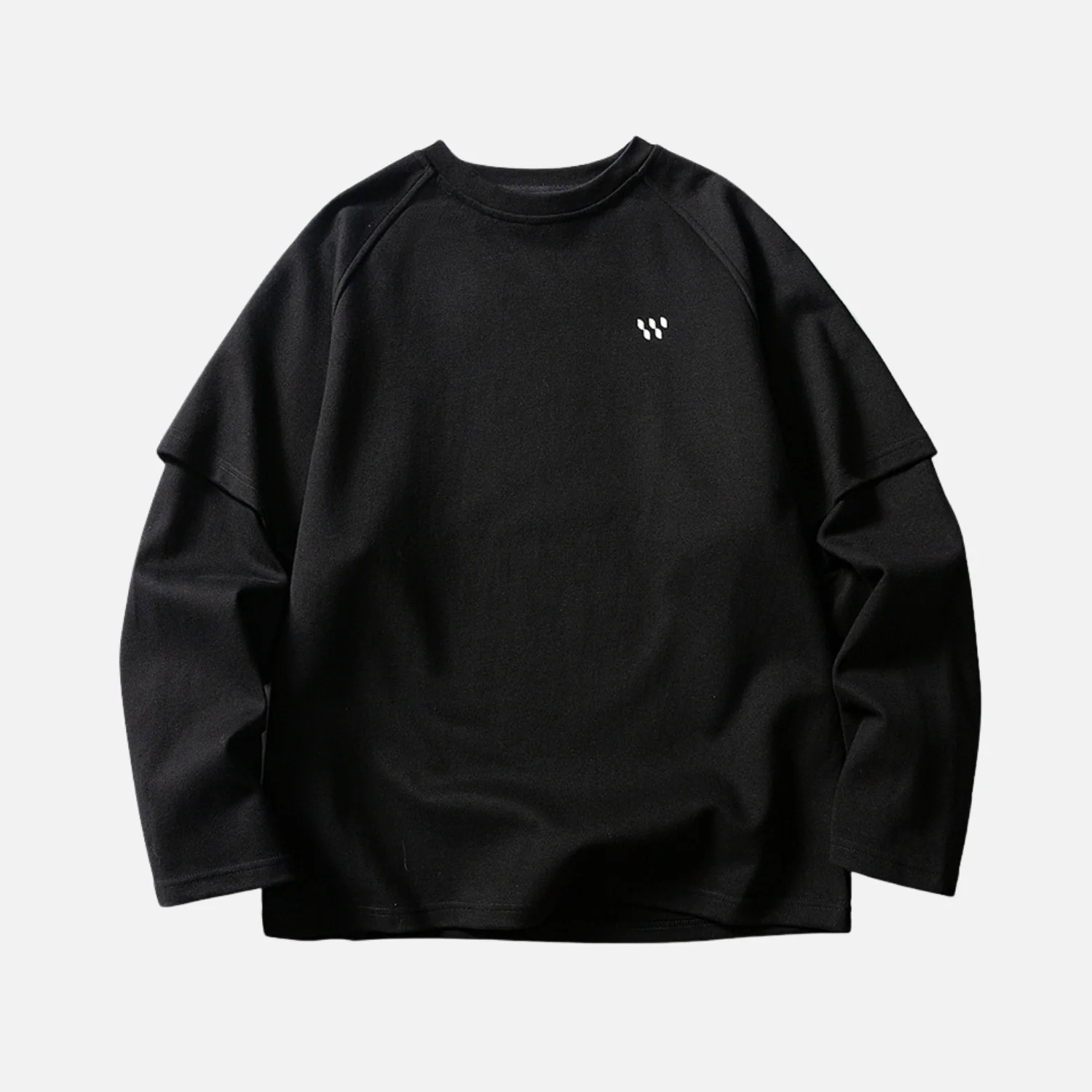 Droplet Print Layered Sweatshirt - Beauption