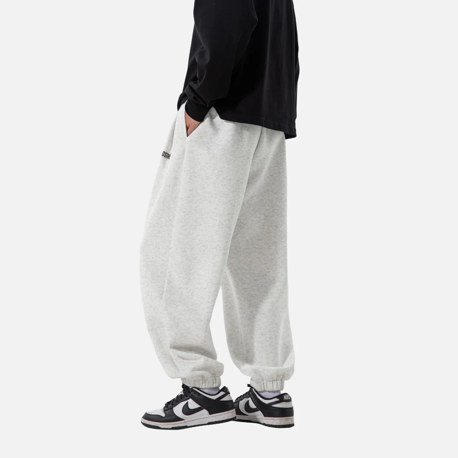 Letter Print Jogger Sweatpants - Beauption