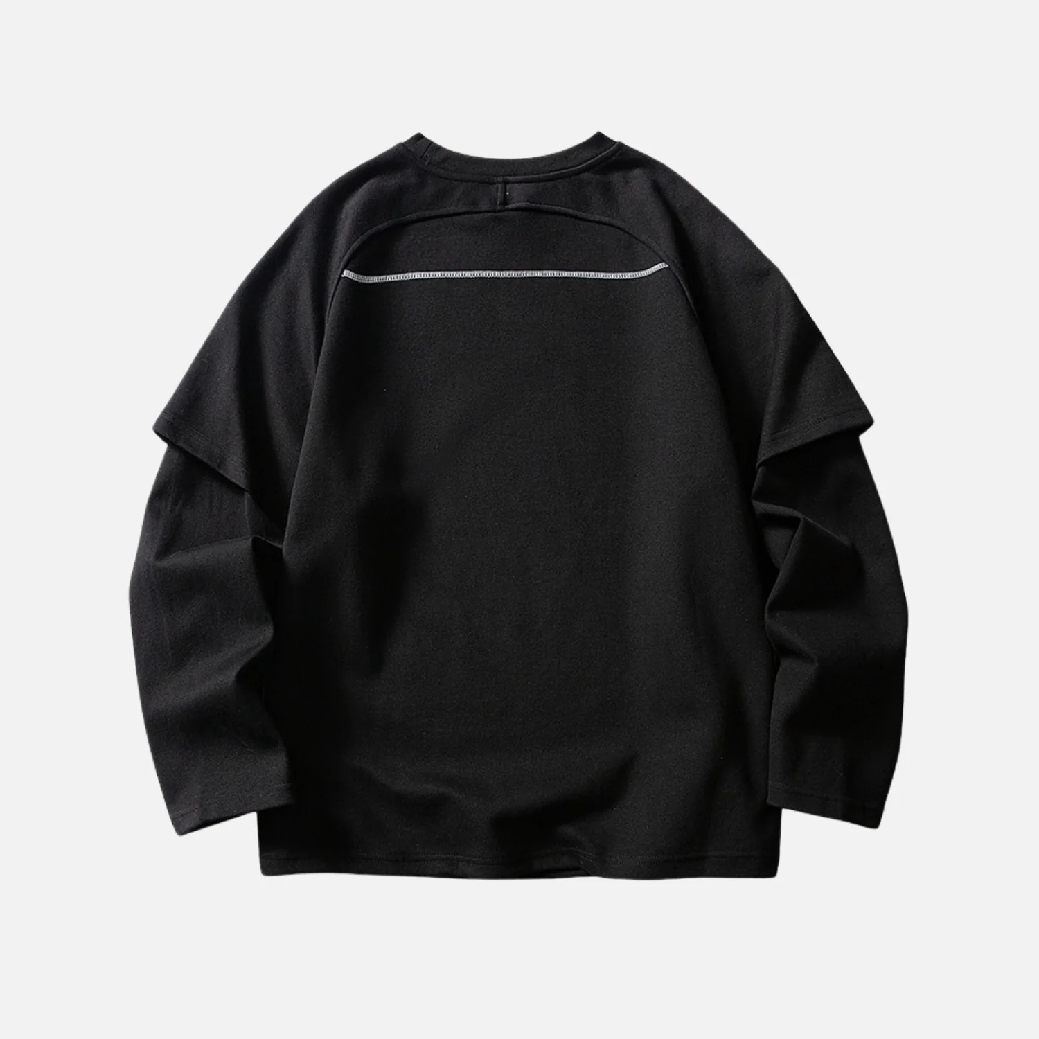 Droplet Print Layered Sweatshirt - Beauption