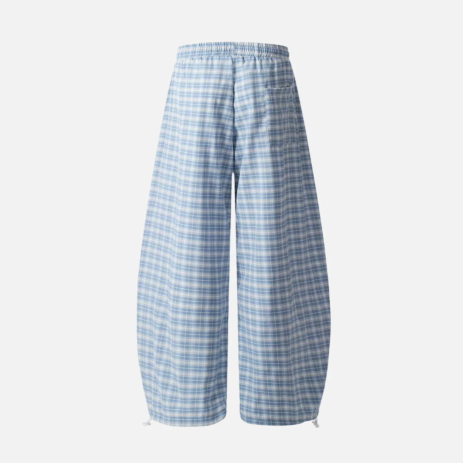 Plaid Slouchy Slant Baggy Pants - Beauption