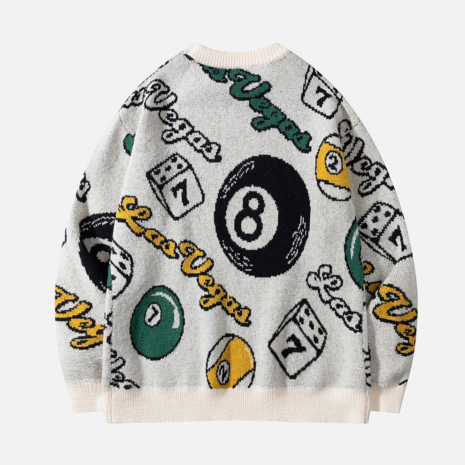 Billiards Jacquard Knit Sweater - Beauption