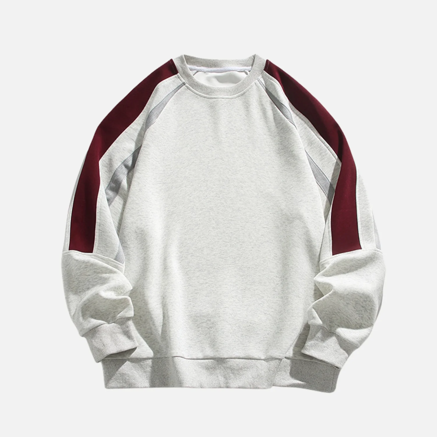 Contrast Panel Colorblock Crewneck Sweatshirt - Beauption