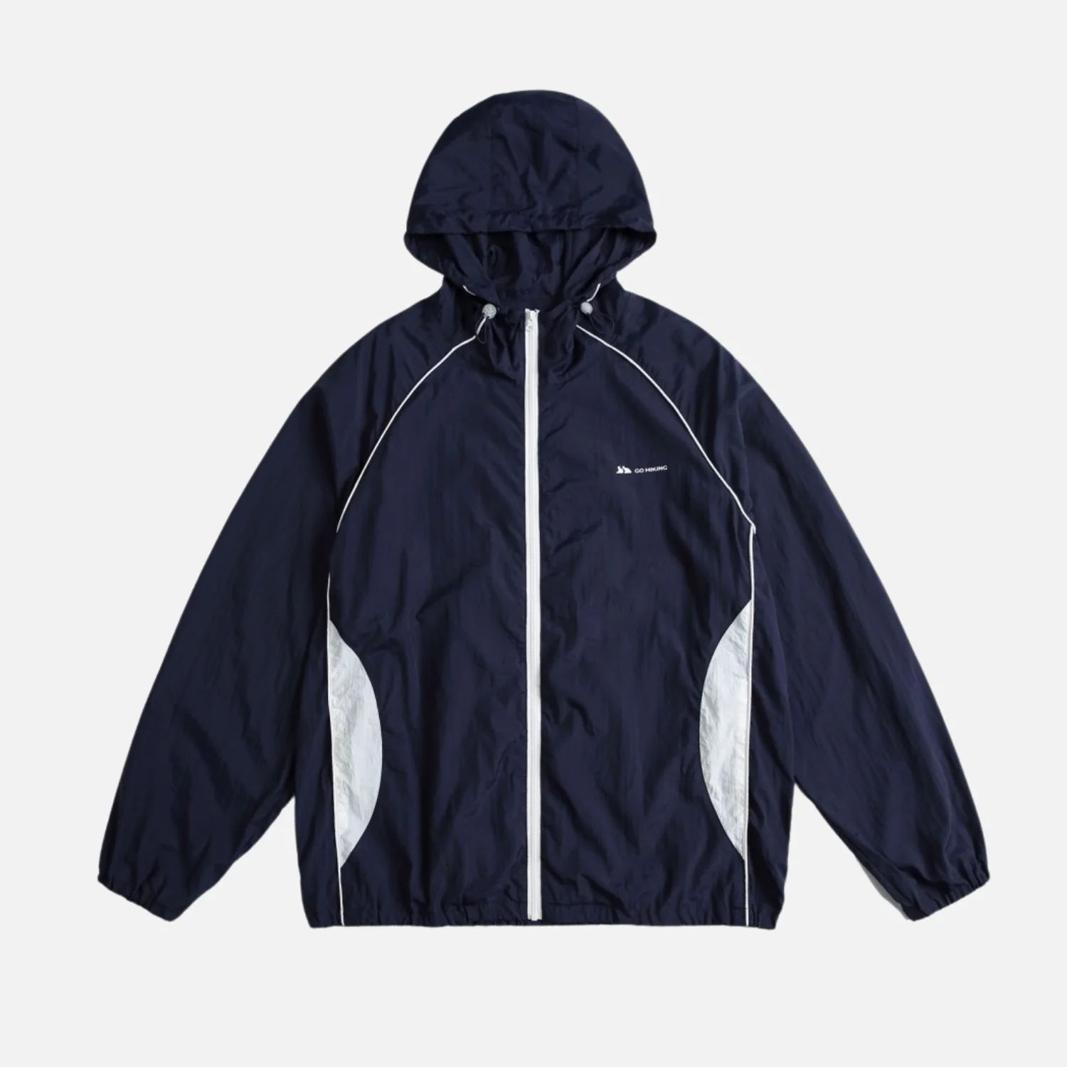 Colorblock Lightweight Hooded Windbreaker - Beauption