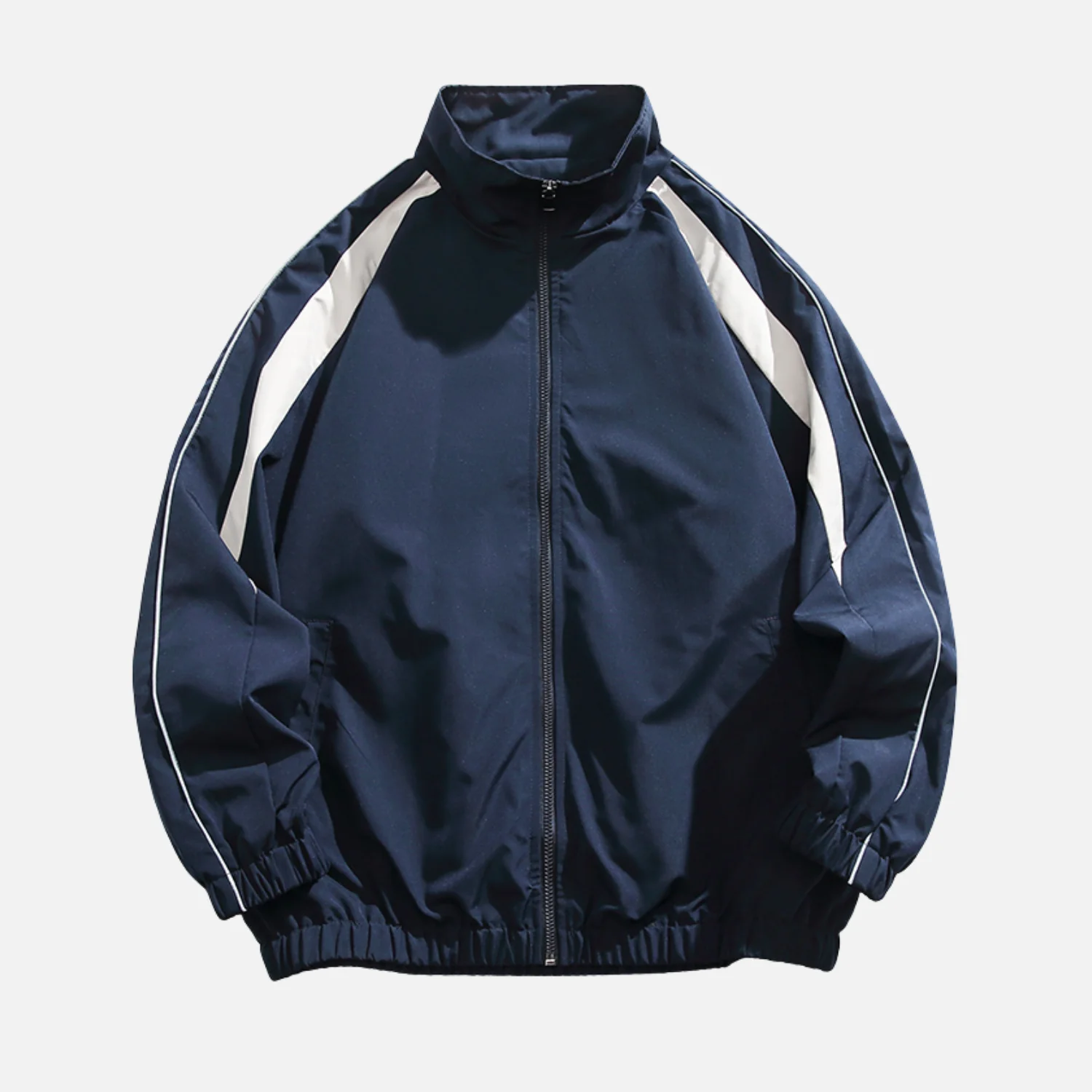 Patchwork Stand Collar Jacket - Beauption