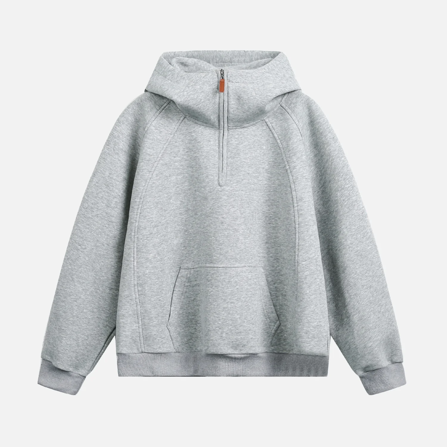 Structured Paneled Hooded Sweatshirt - Beauption