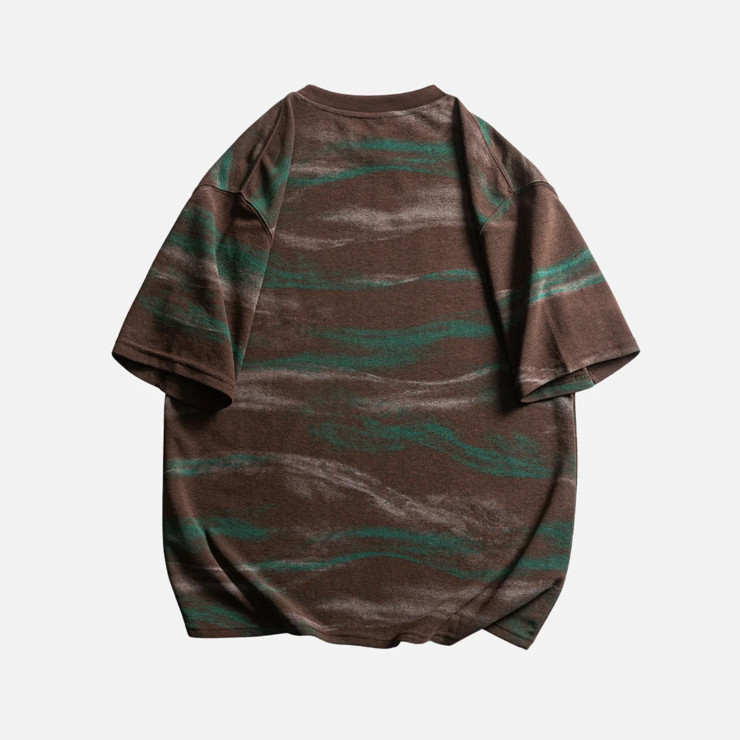 Graphic Colorblock Crewneck Tee - Beauption