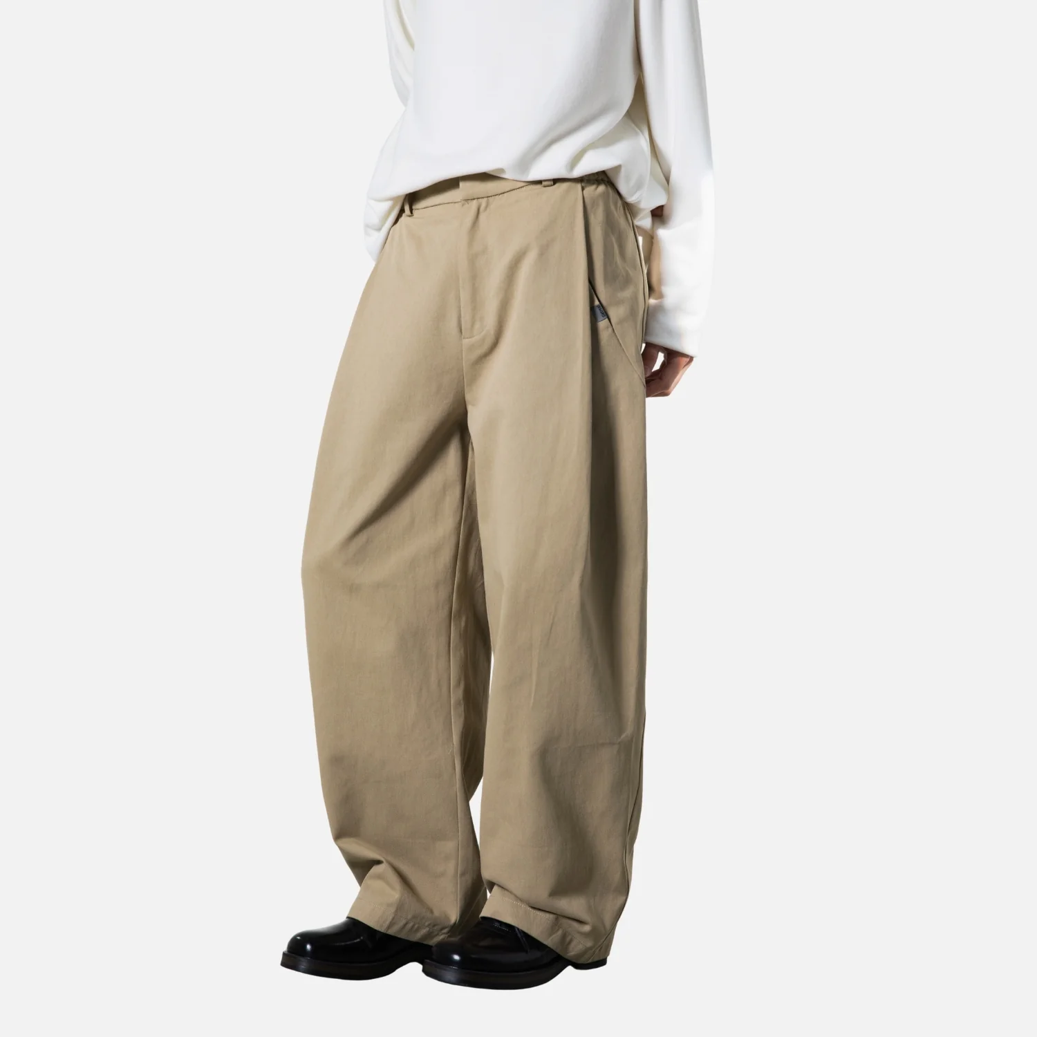 Pleated Vintage Cotton Pants - Beauption