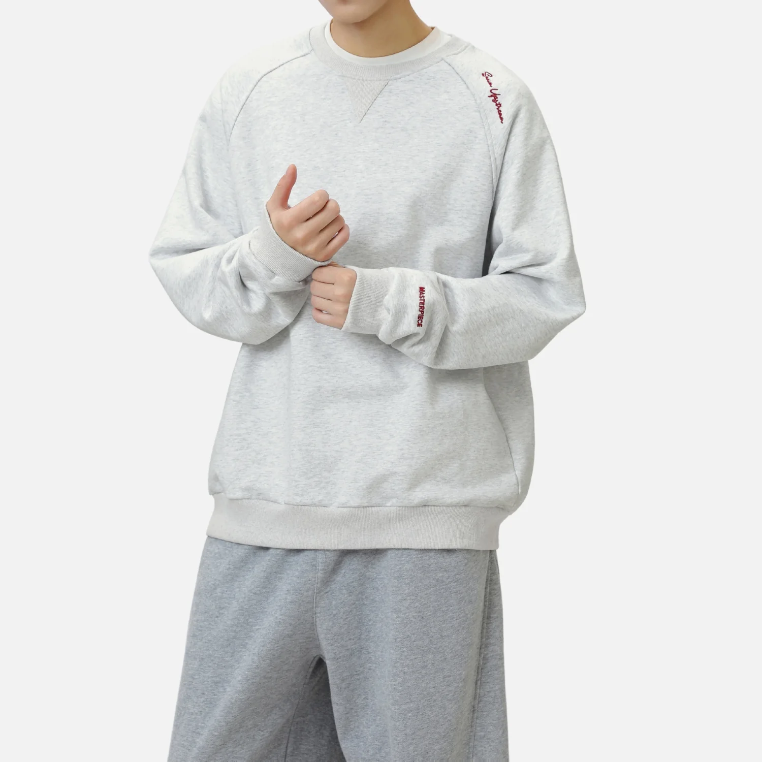 400G Colorblock Embroidered Sweatshirt - Beauption