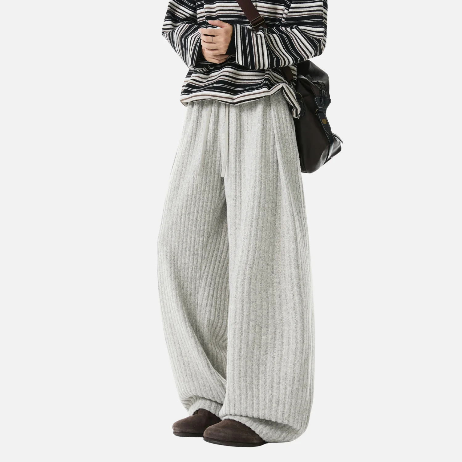 Heavyweight Textured Fleece Sweatpants - Beauption