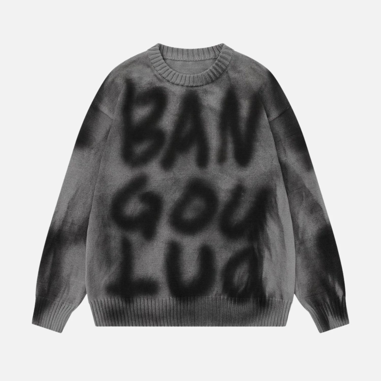 Graffiti Spray Knit Sweater - Beauption