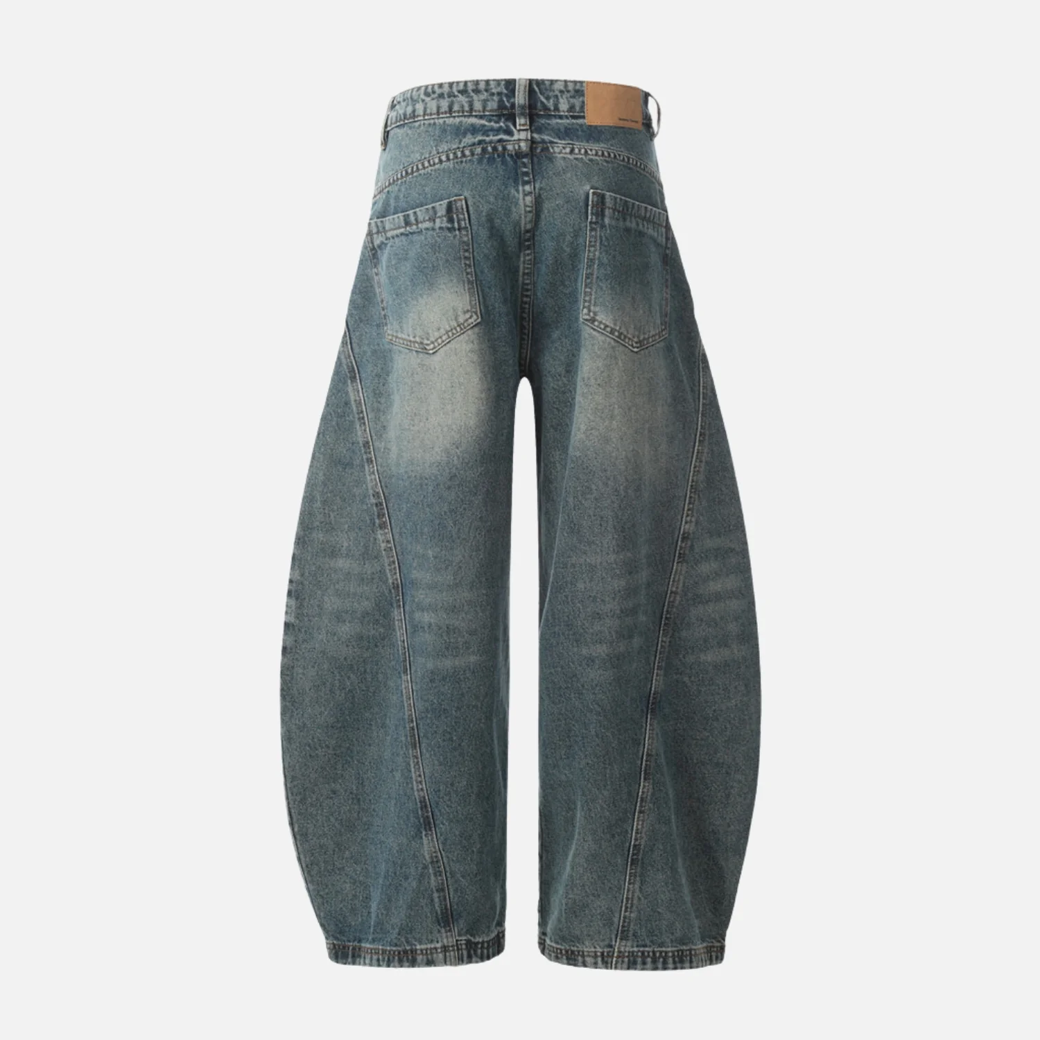 Washed Blade Baggy Jeans - Beauption