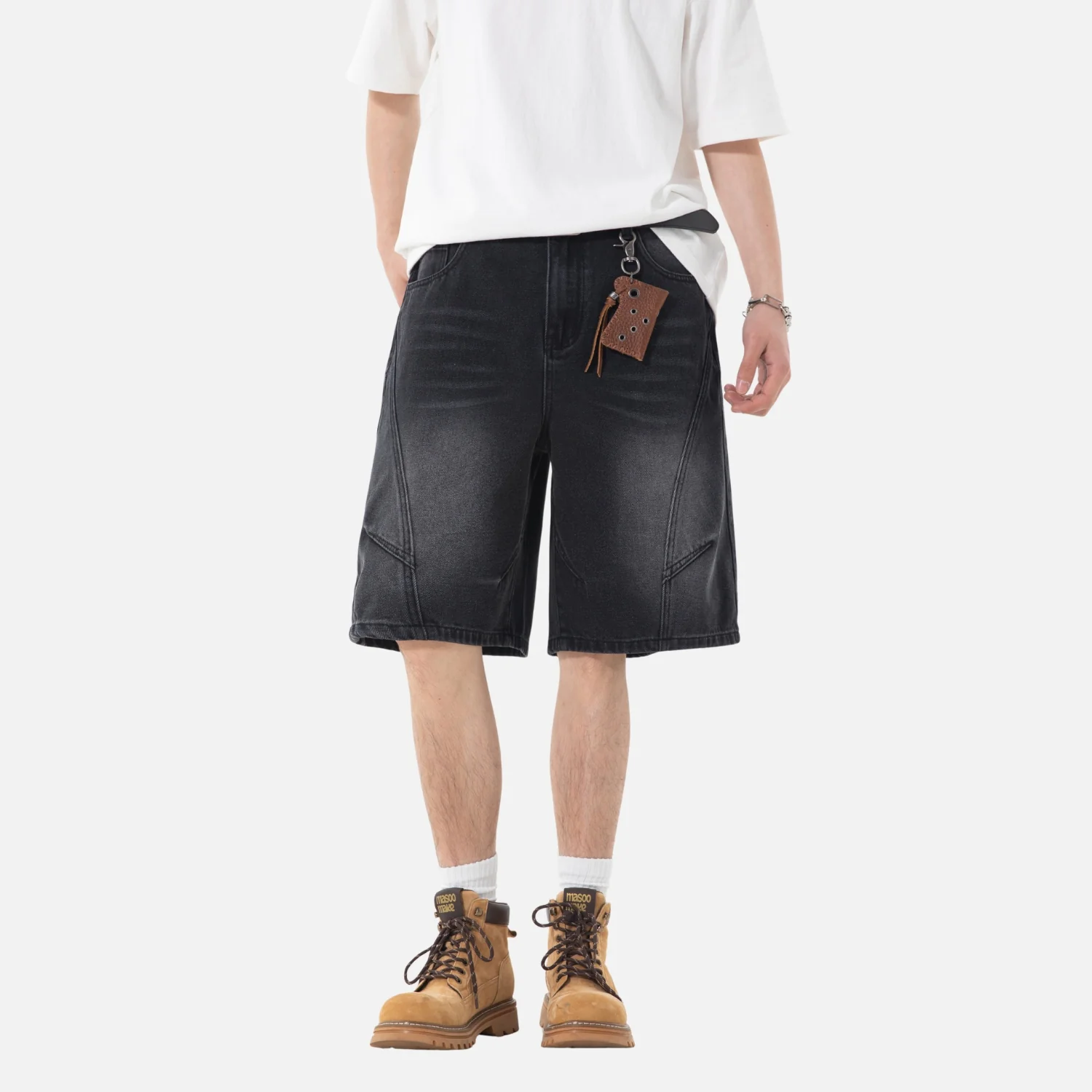 Vintage Washed Denim Shorts - Beauption