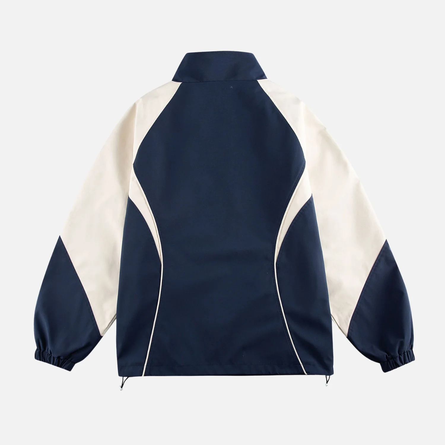 Vintage Striped Stand-Collar Track Jacket - Beauption