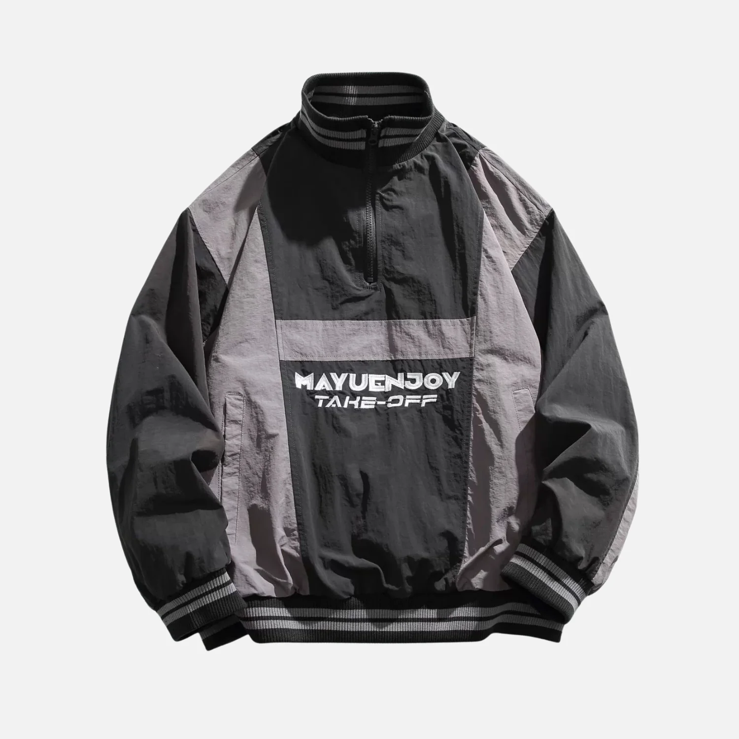 Vintage Colorblock Half-Zip Sweatshirt - Beauption