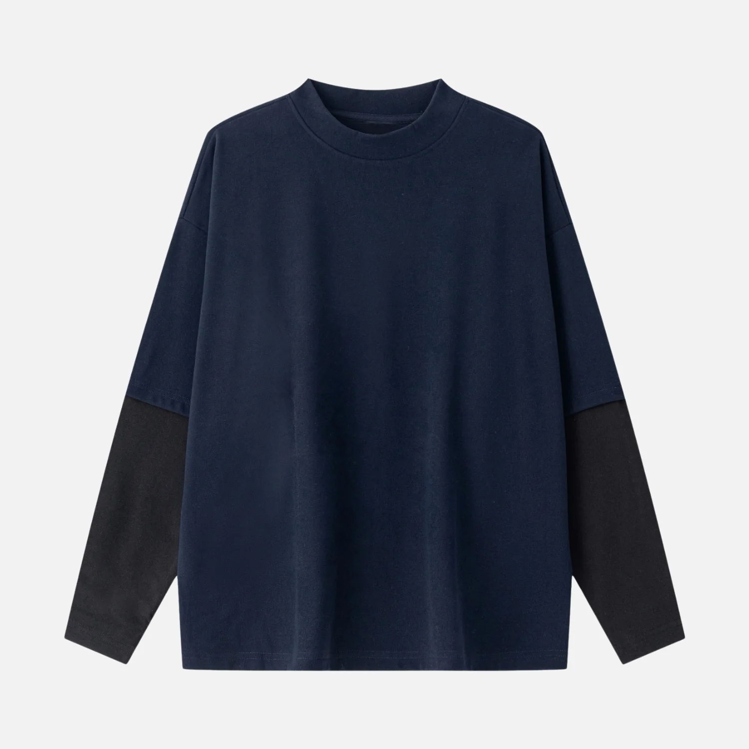 Layered Coral Fleece Long Sleeve Tee - Beauption