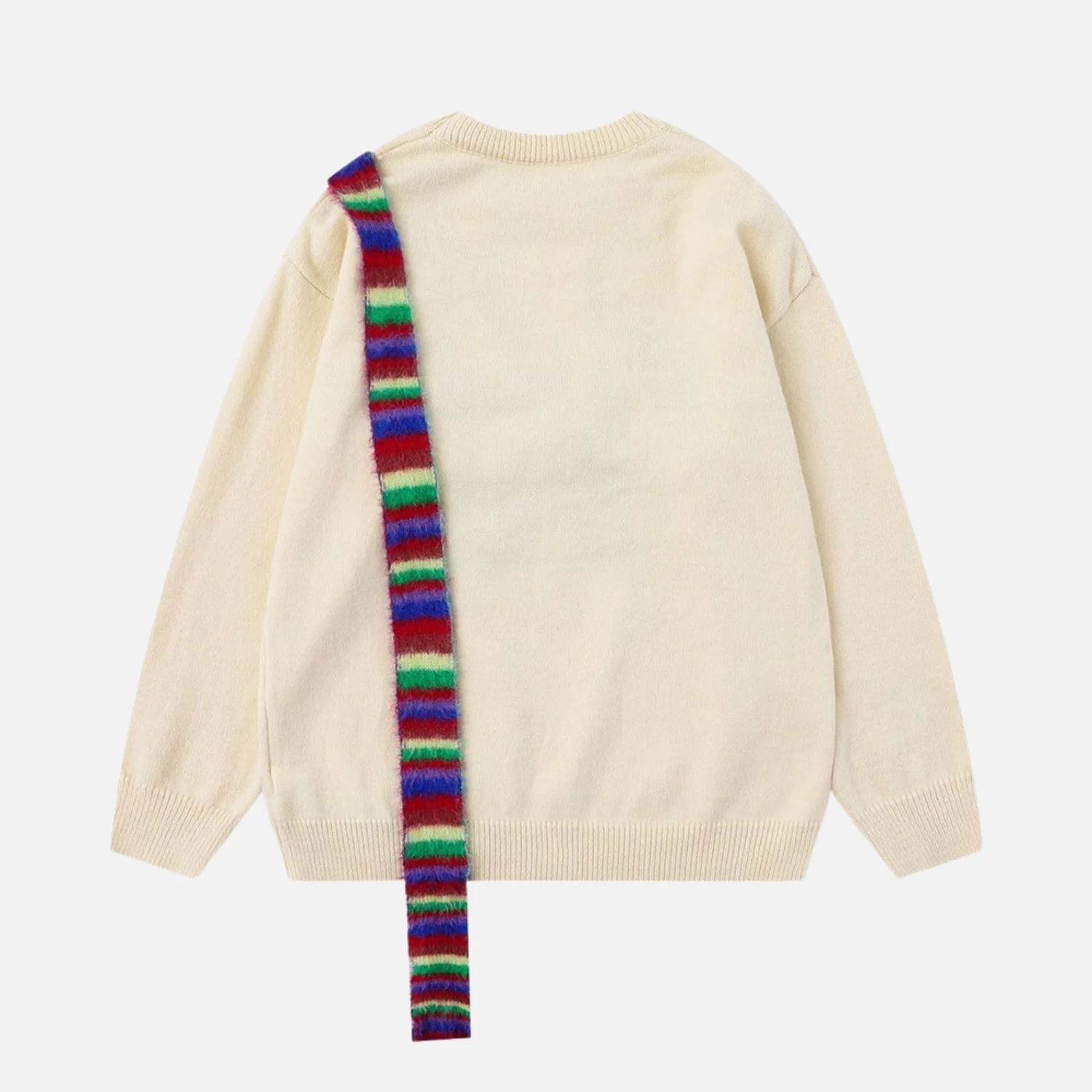 Dog Embroidery Colorblock Sweater - Beauption