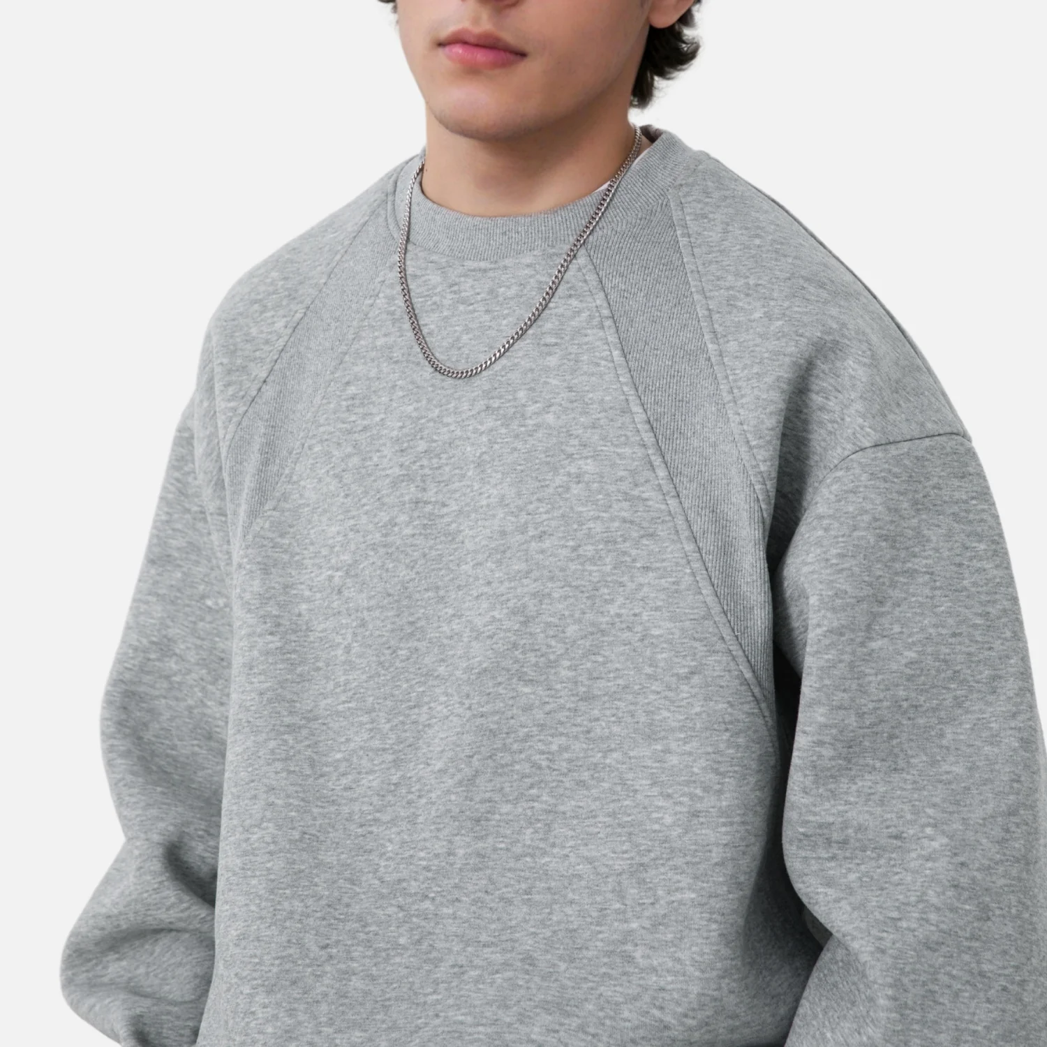 Heavyweight Space Cotton Crewneck Sweatshirt - Beauption