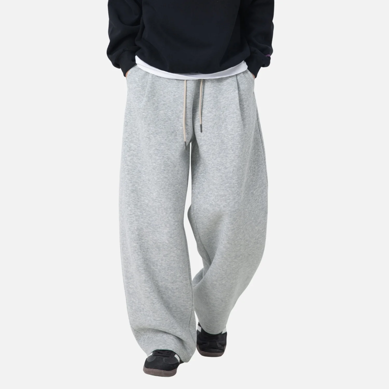 Pleated Straight Sweatpants - Beauption