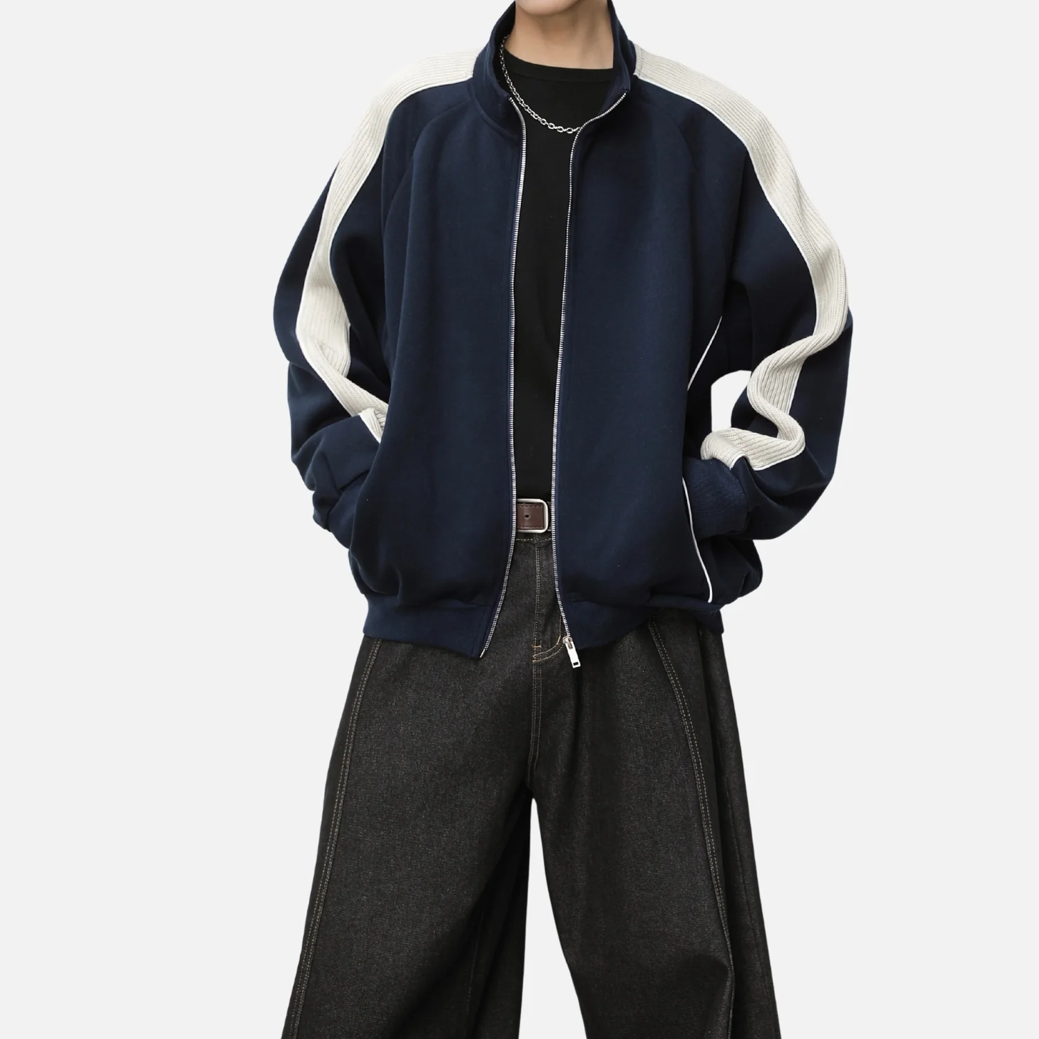 Heavyweight Raglan Zip-Up Jacket - Beauption