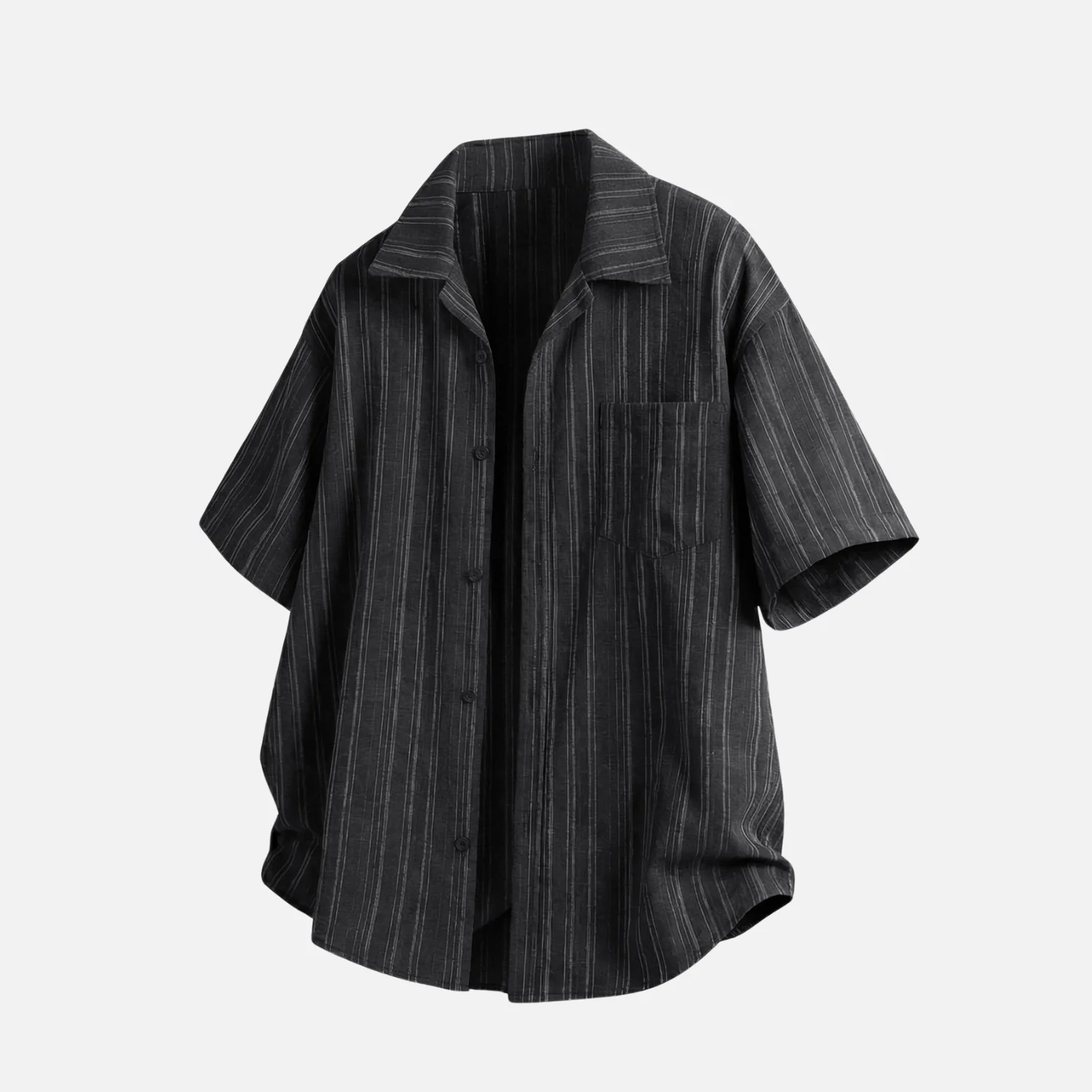 Retro Stripe Short Sleeve Shirt - Beauption