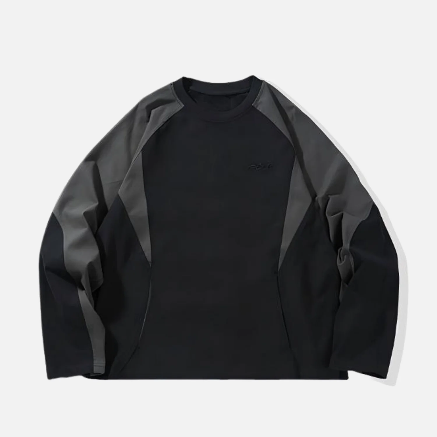 Colorblock Cotton Crewneck Sweatshirt - Beauption