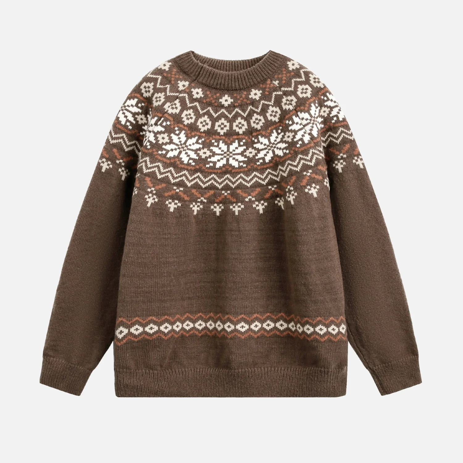 Fair Isle Knit Sweater - Beauption