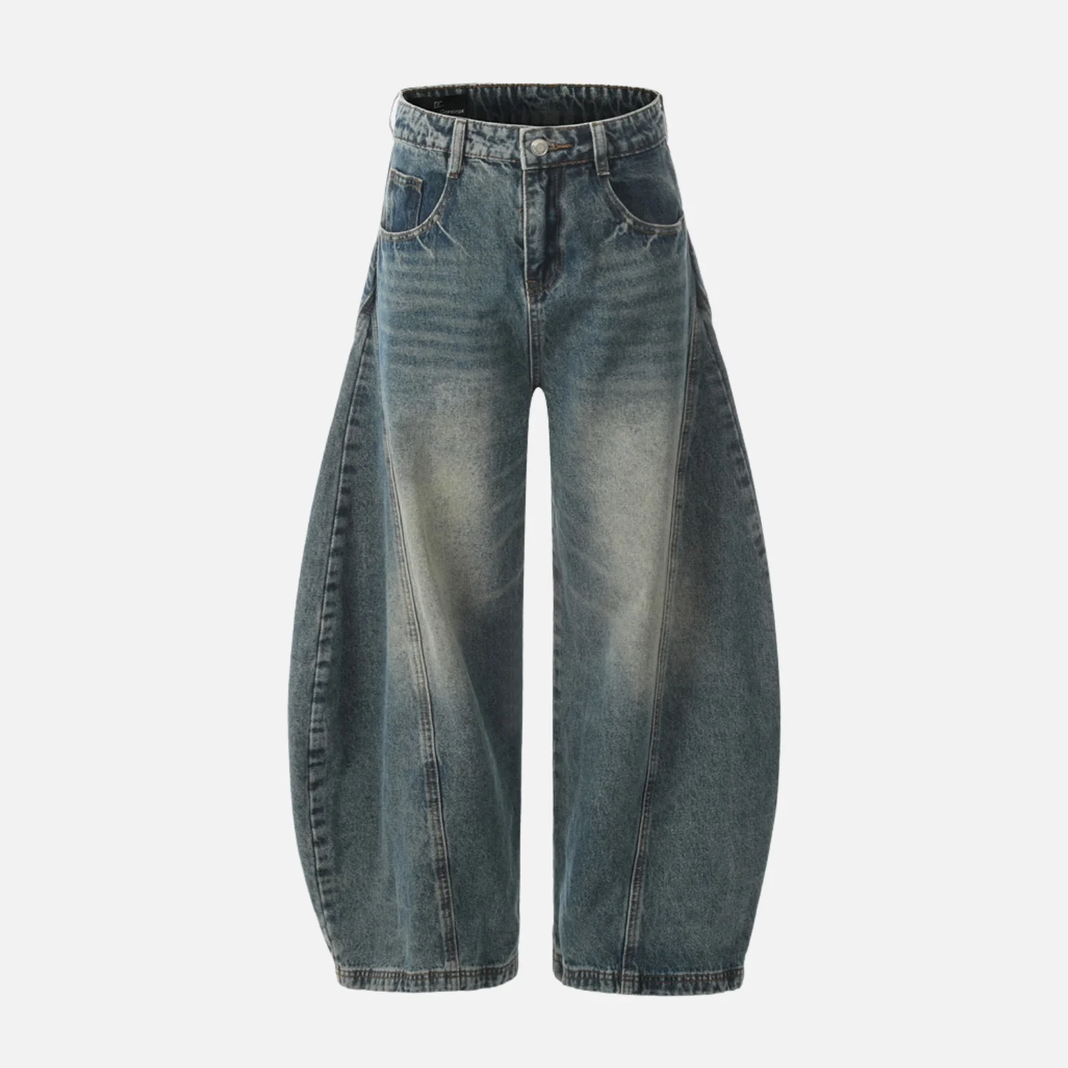 Washed Blade Baggy Jeans - Beauption