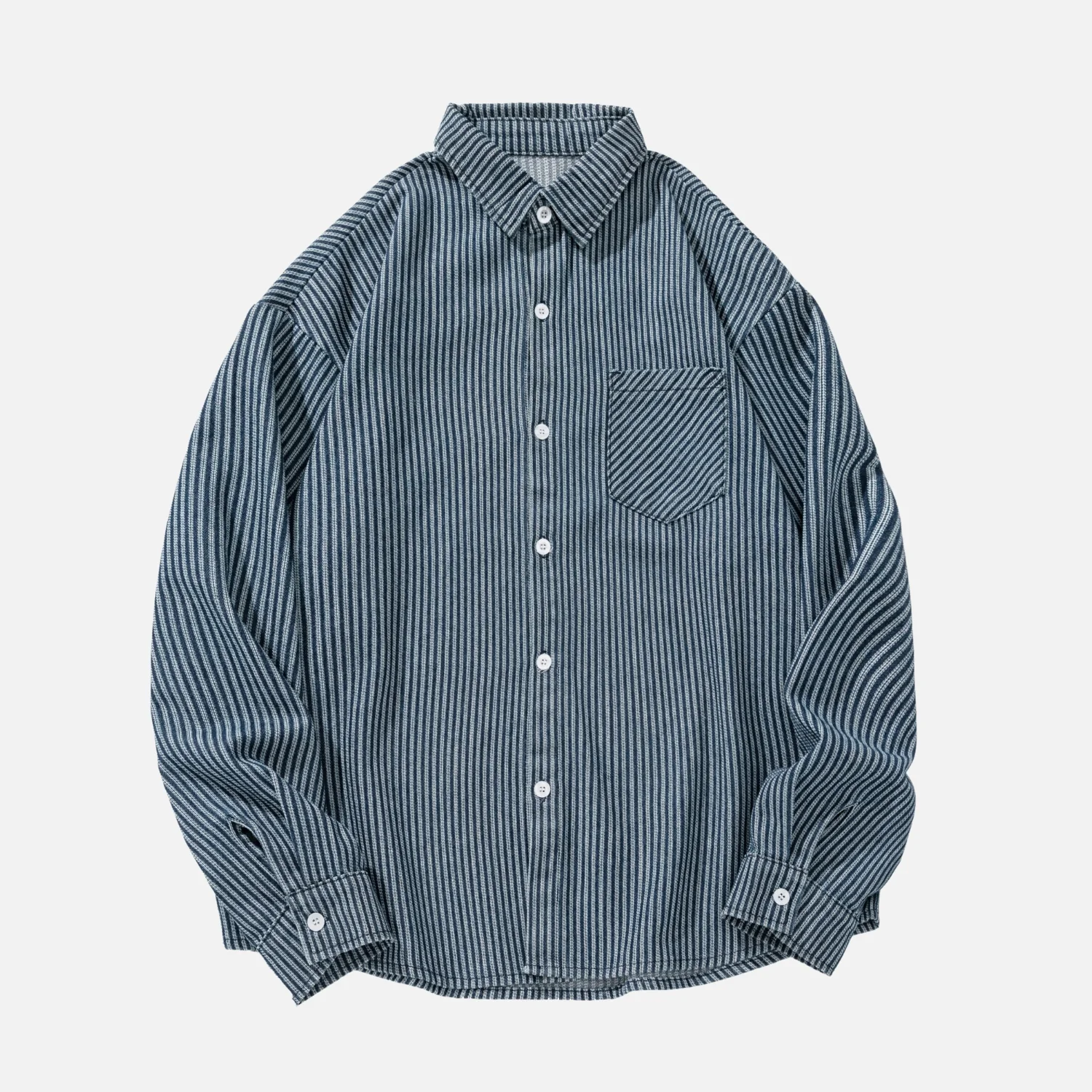 Vintage Washed Striped Shirt - Beauption